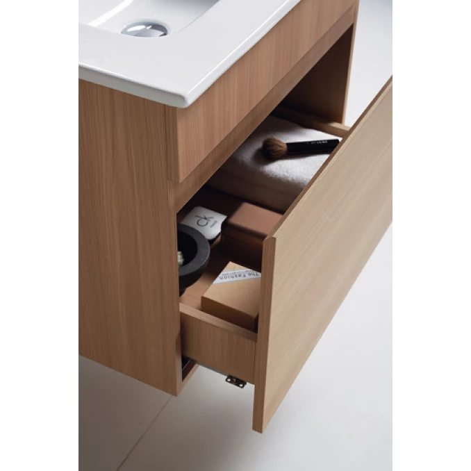 Toaletni ormarić UNILINE LUMA 600 BRW sa lavaboom. soft close fioka 613x464x480