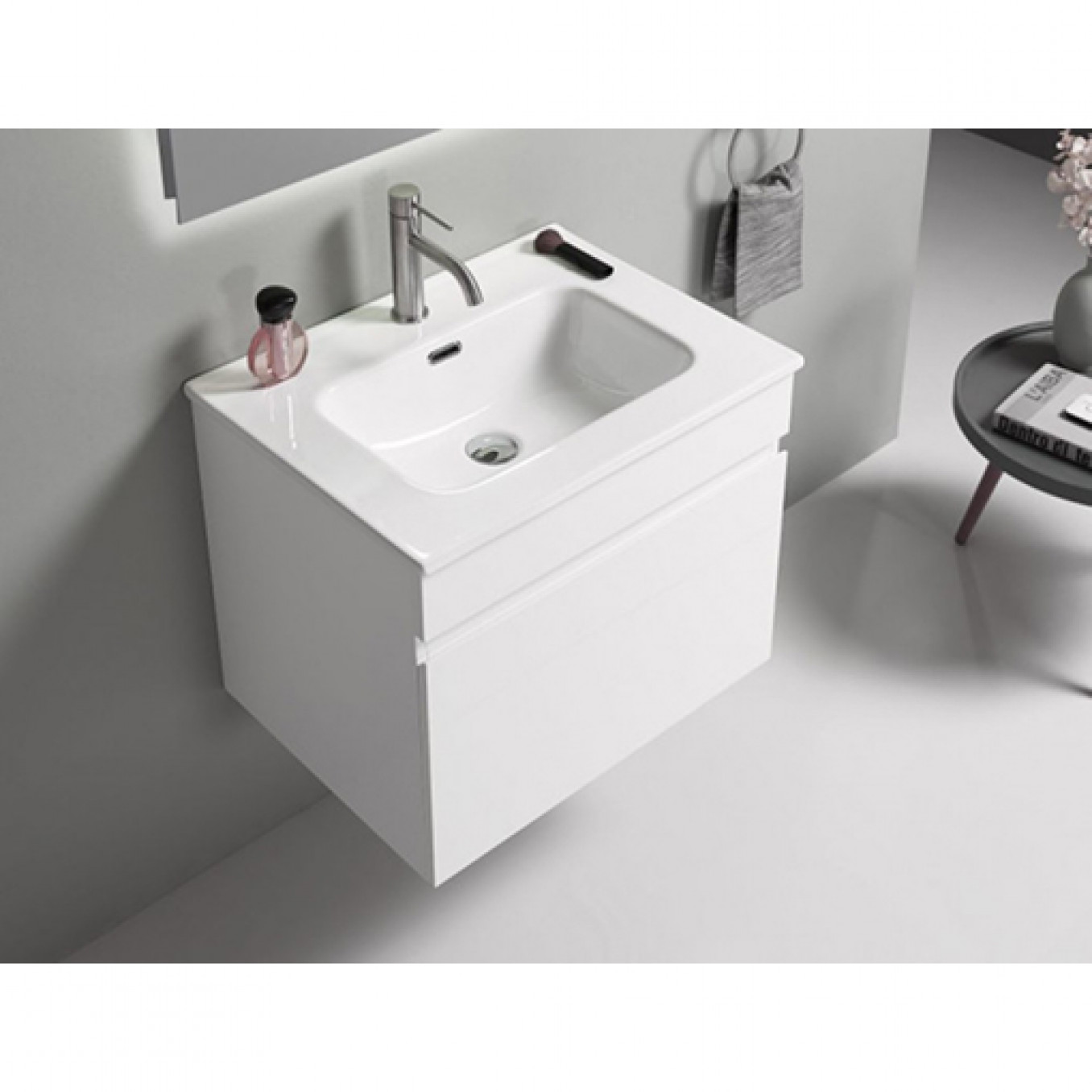 Toaletni ormarić UNILINE LUMA 600 sa lavaboom. soft close fioka 613x464x480