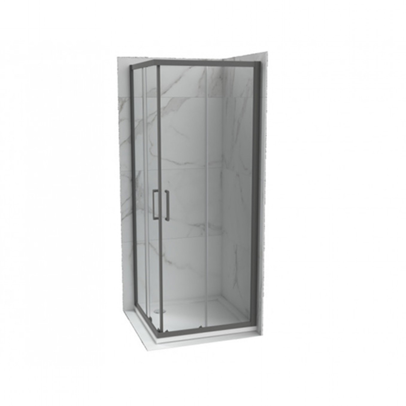 Tuš kabina COPEN ATLAS PRO 800x800x1950 gunmetal. staklo 6mm providno