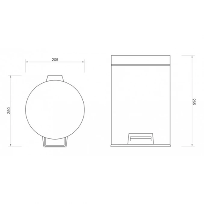 Kanta za otpatke MINOTTI 5L okrugla matt black
