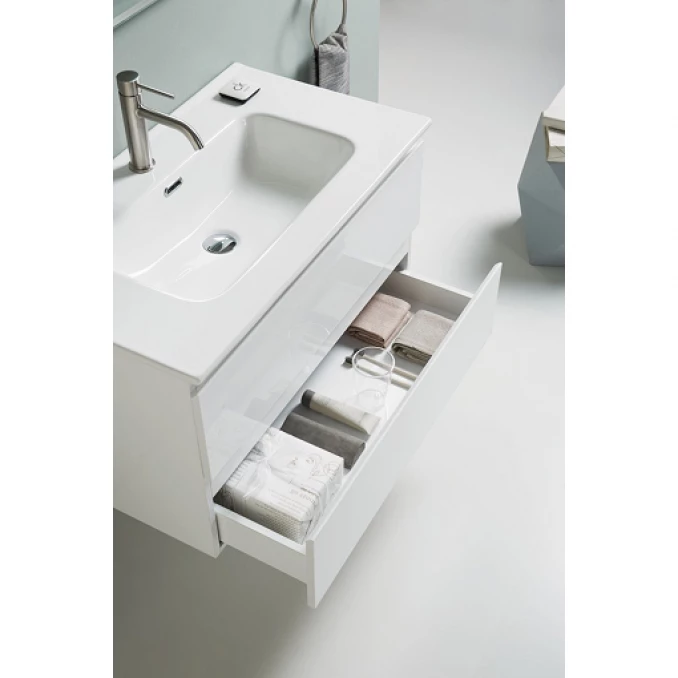 Toaletni ormarić UNILINE LUMA 800 sa lavaboom. soft close dve fioke 813x464x480