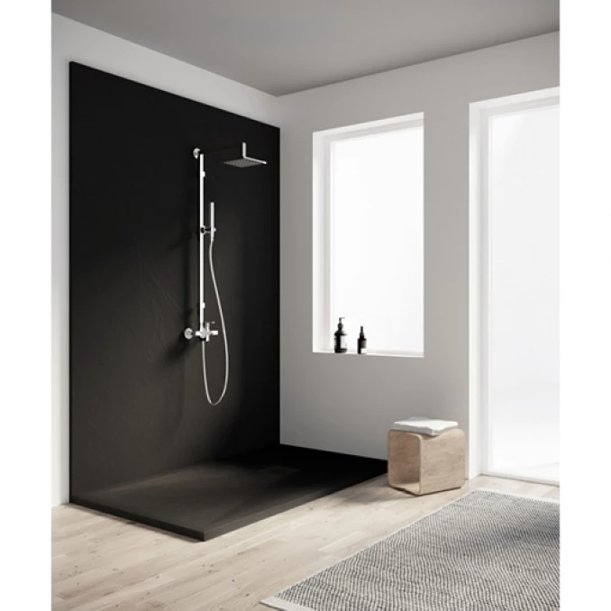 Tuš kadica COPEN SLATE BLACK 1200x900x25 sa S/S black rešetkom