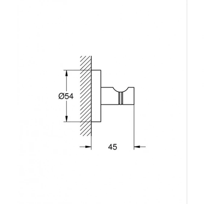 Držač bade mantila GROHE ESSENTIALS hard graphite