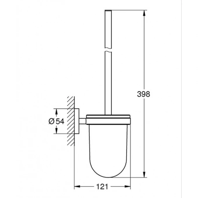 Wc četka GROHE ESSENTIALS brushed hard graphite