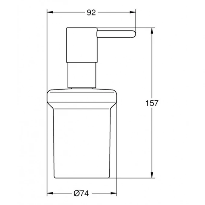 Dozer sapuna GROHE ESSENTIALS hard graphite