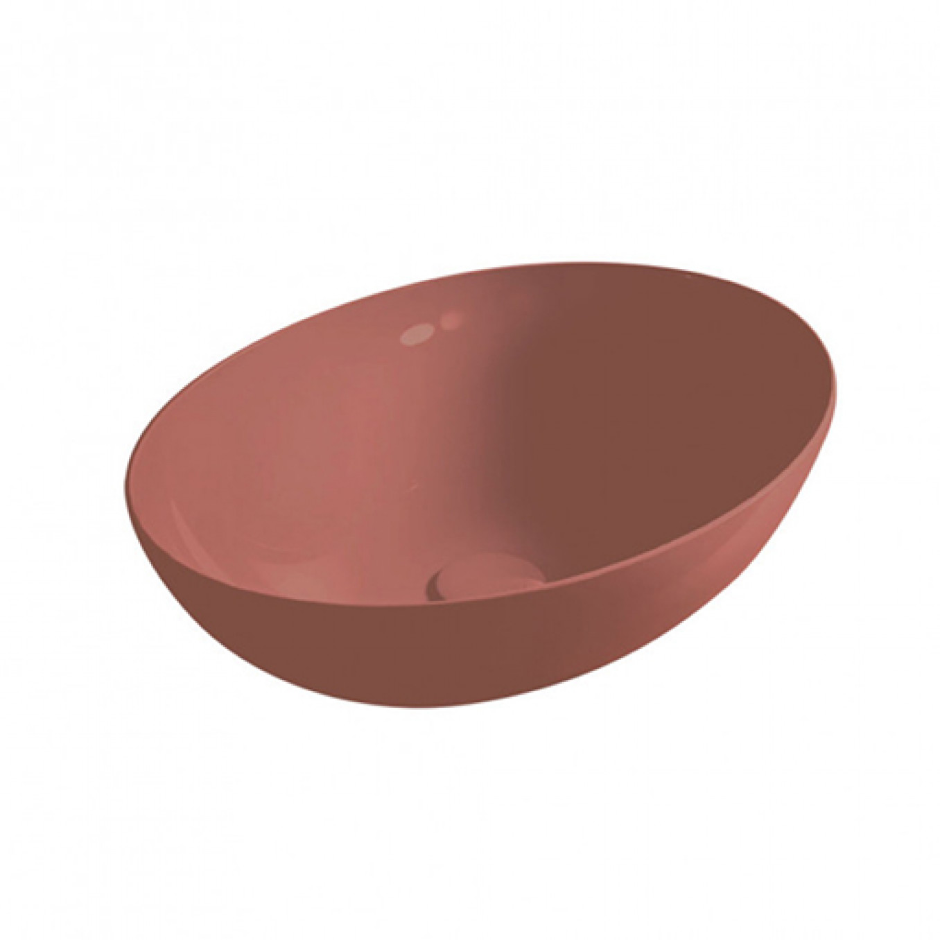 Lavabo nadgradni HATRIA HAPPYHOUR SLIM 00:00 550x400 glossy burnt sienna