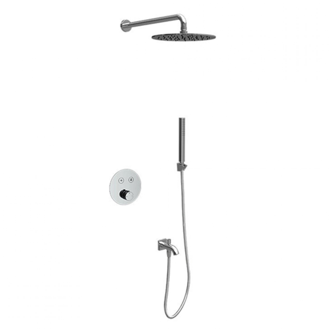 Termostatski set COPEN round hrom 2