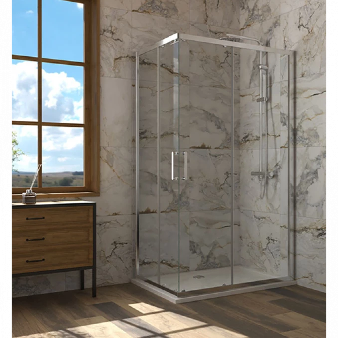 Tuš kabina ATLAS PRO 100x90 Chrome
