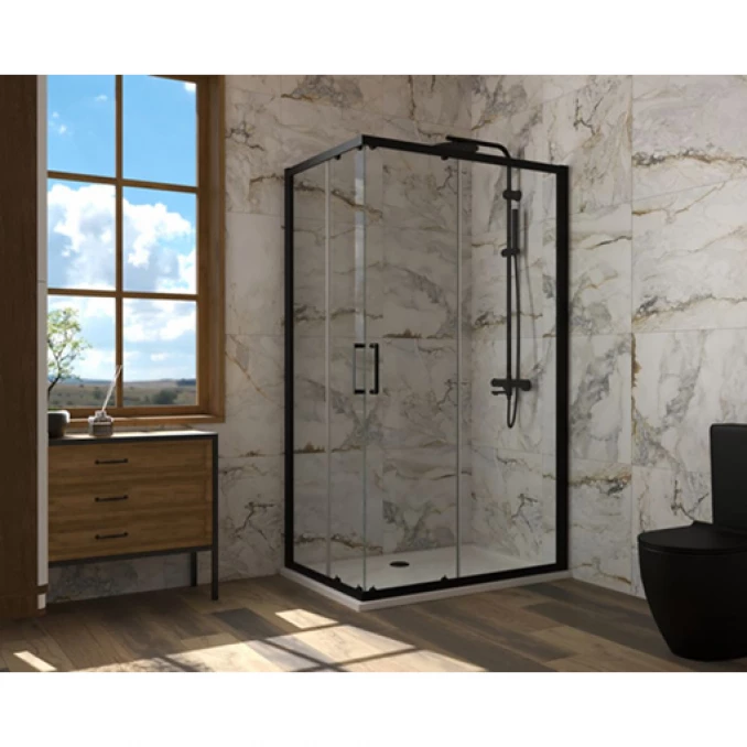 Tuš kabina ATLAS PRO 120x70 mat crna