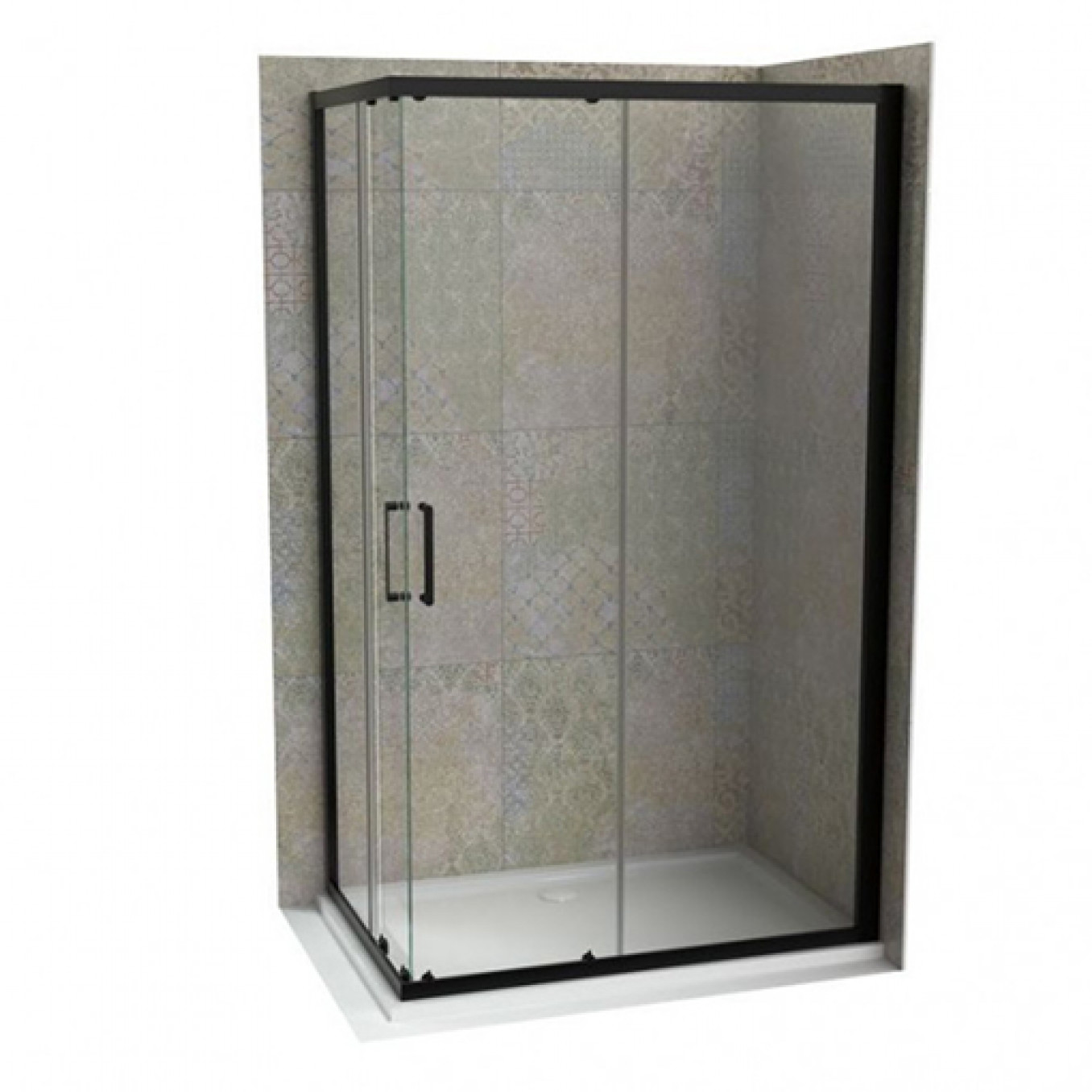 Tuš kabina ATLAS PRO 140x80 mat crna