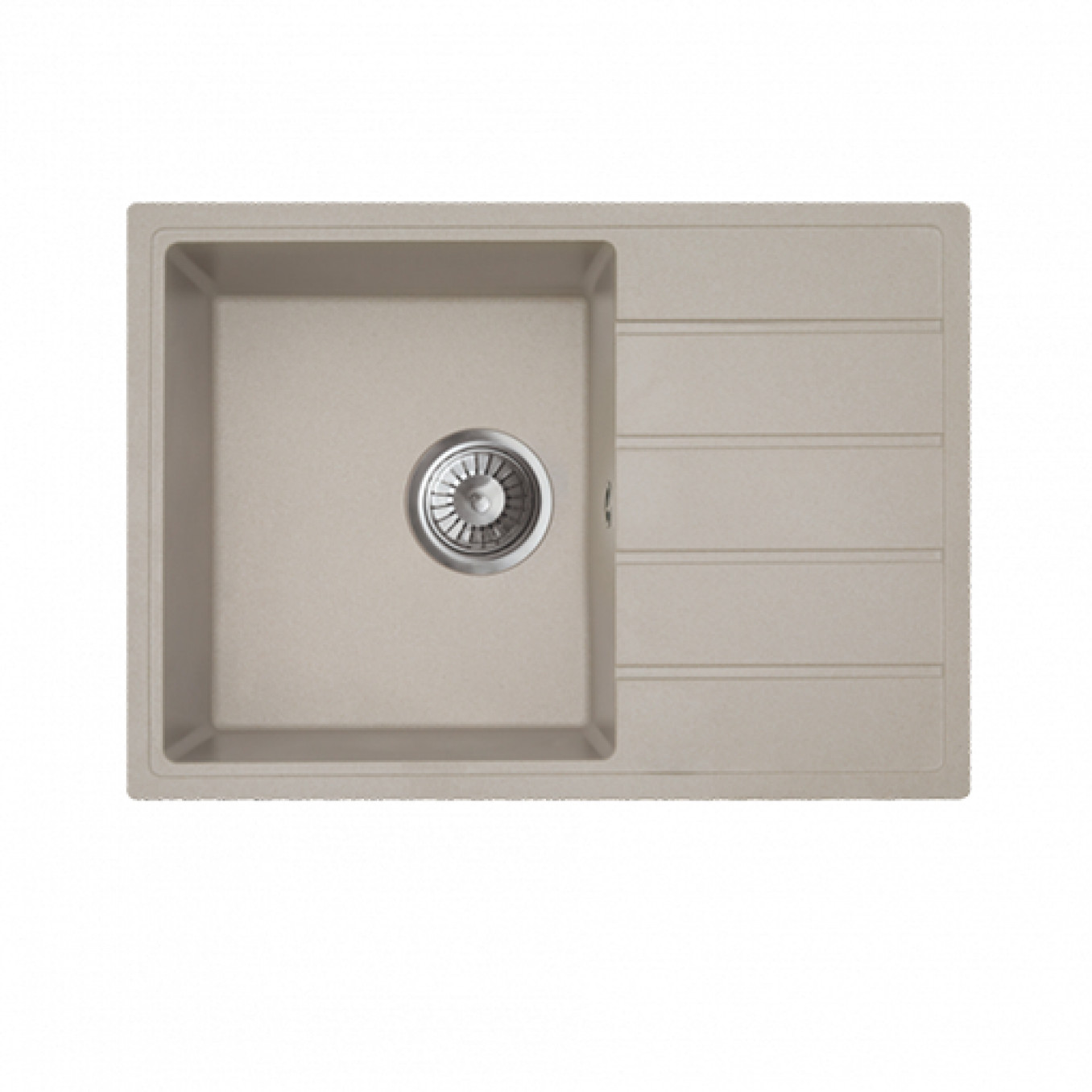 Granitna sudopera MILO METRO 62x44 Pure sand sa sifonom