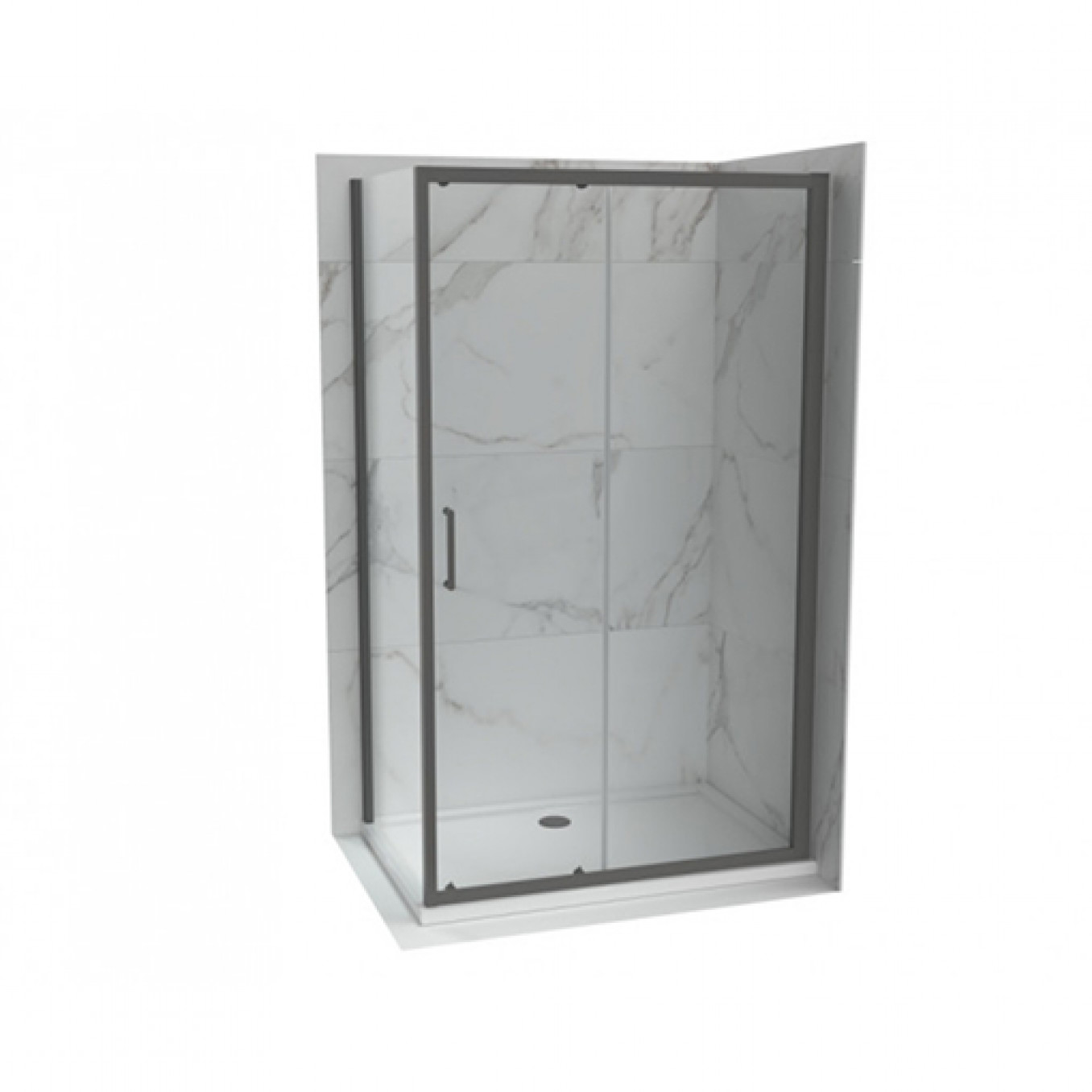 Tuš kabina ATLAS PRO 100x80 Gunmetal