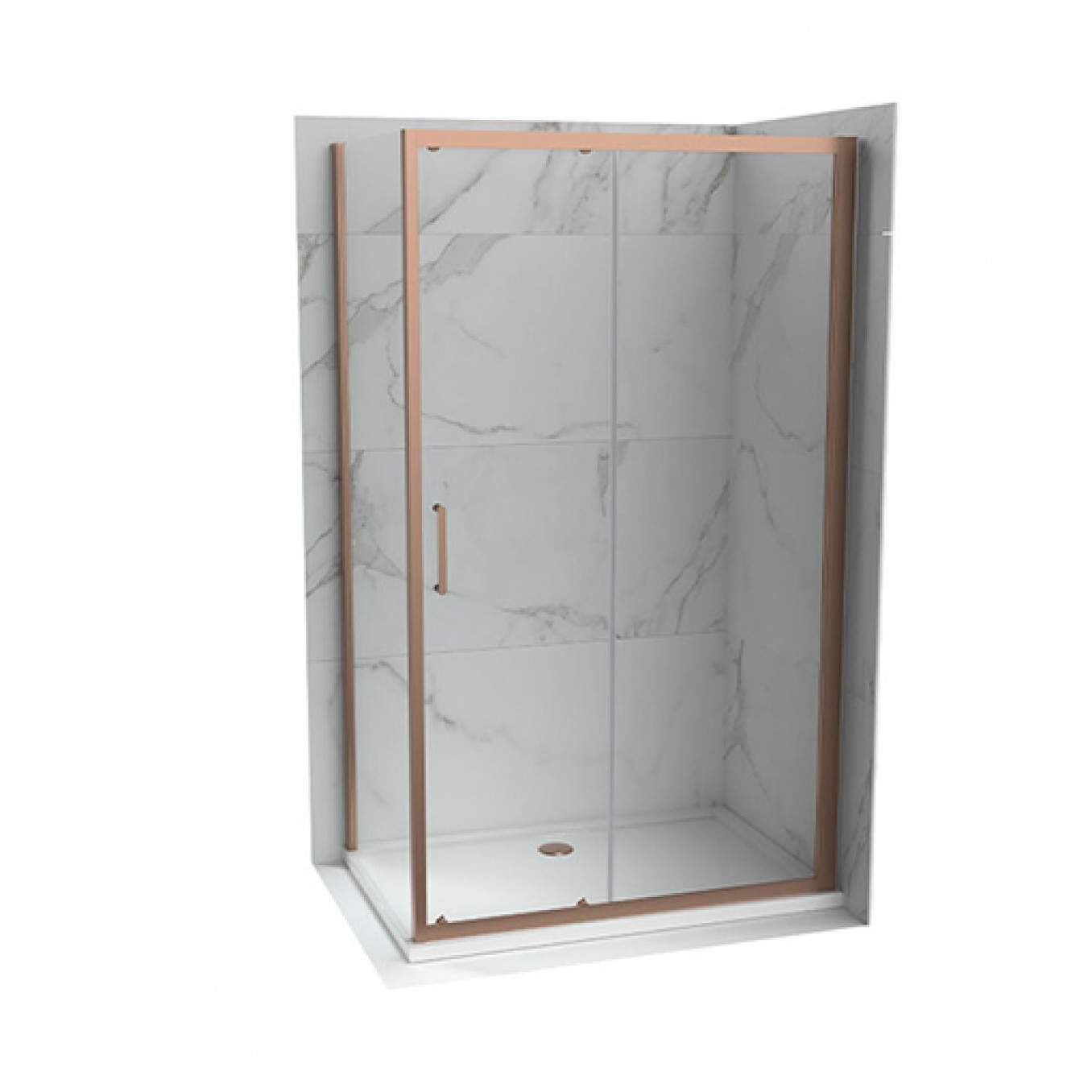 Tuš kabina ATLAS PRO 120x80 Roze zlato