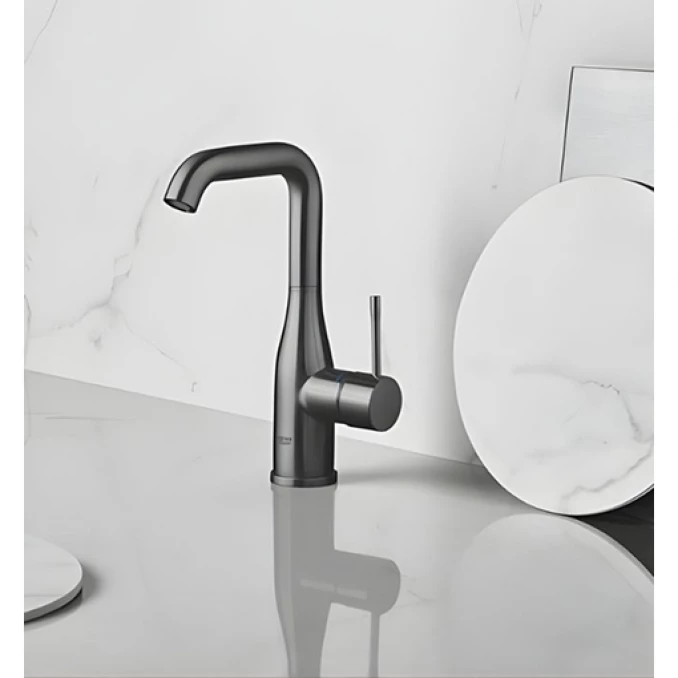 Baterija za lavabo GROHE ESSENCE L ''click'' brushed hard graphite
