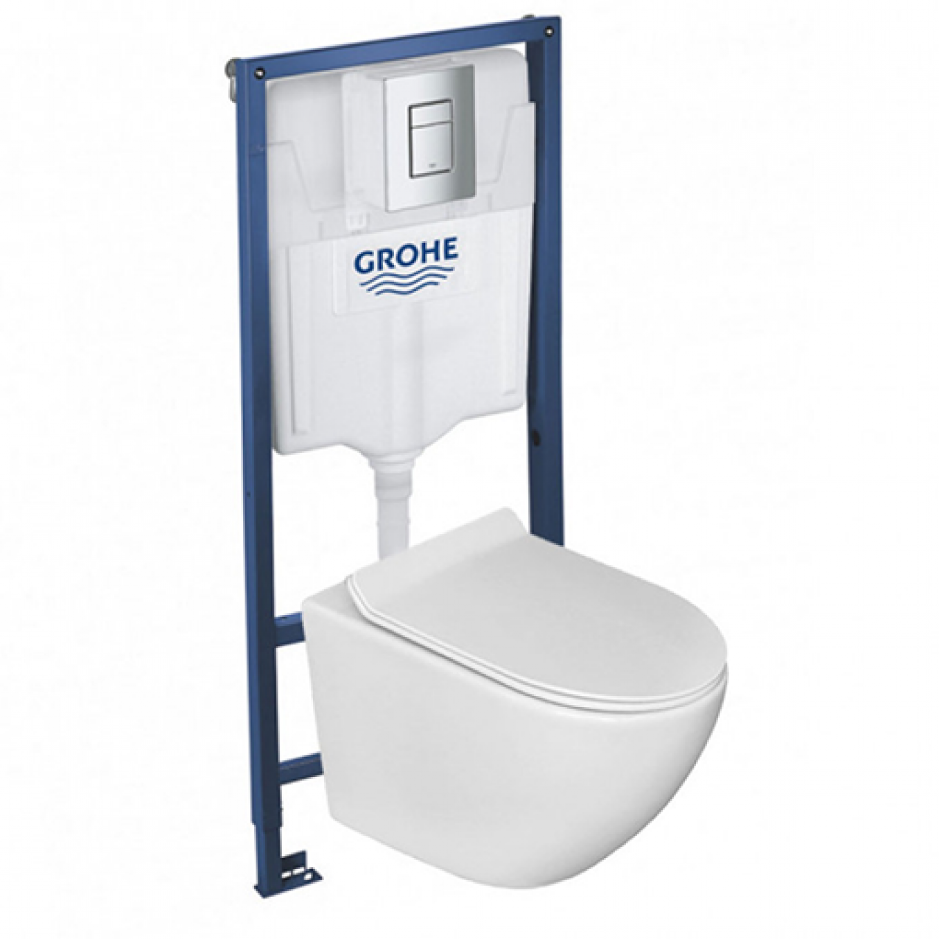 Ugradni vodokotlić GROHE SL 3 u 1 sa OPTIMO rimless šoljom sa daskom soft close