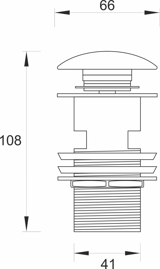 Pop-up MINOTTI 5/4 sa prelivom i keramičkom kapom okrugli bijeli