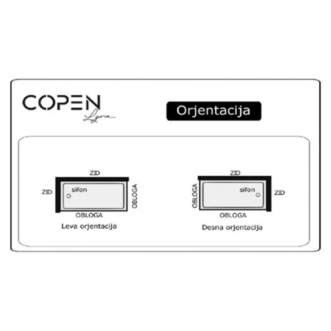 Kada COPEN LYRA 160x70 komplet sa oplatom DESNA