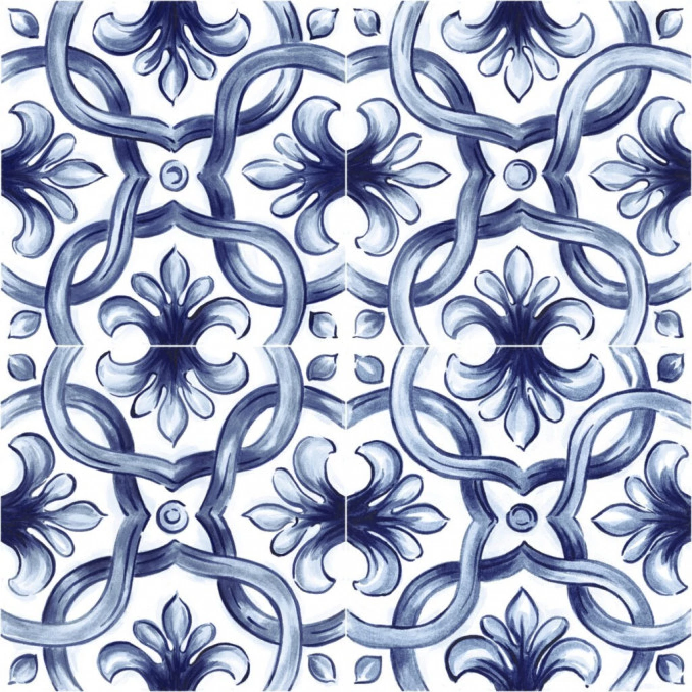 AMURI decoro maiolica tappeto 2 glossy 20x20 D13 06
