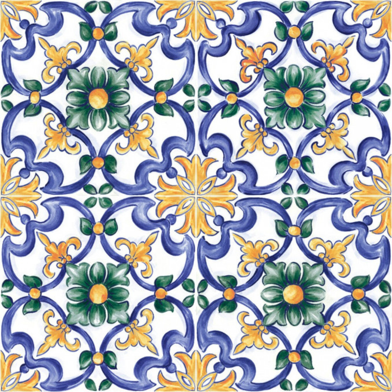 AMURI decoro maiolica tappeto 3 glossy 20x20 D15 06