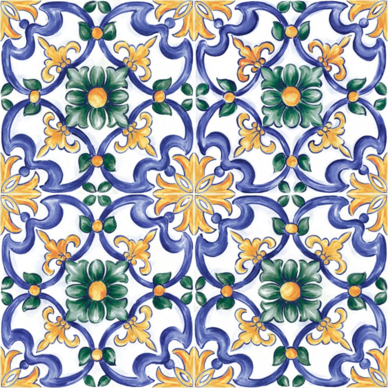 AMURI decoro maiolica tappeto 3 glossy 20x20 D15 06