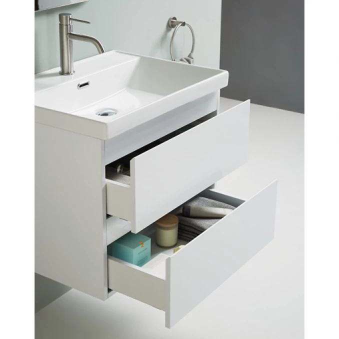 Toaletni ormarić UNILINE LUMA 600 sa lavaboom. soft close dve fioke 605x463x480
