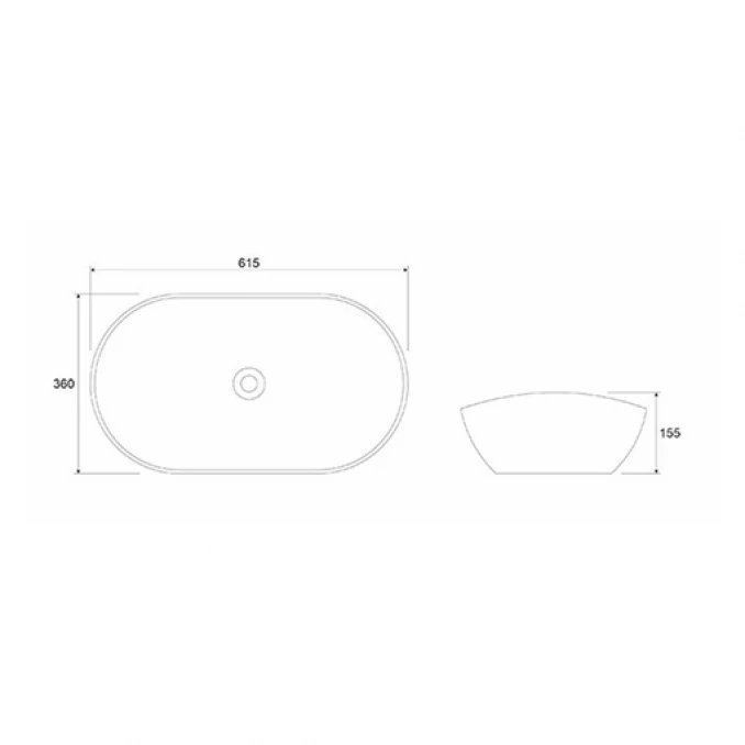 Lavabo nadgradni MINOTTI 615x360x155 calacata