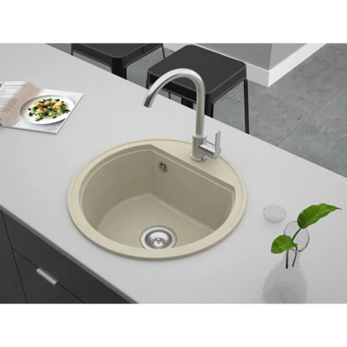 Granitna sudopera MILO ESSENCE O51 Cappuccino sa sifonom