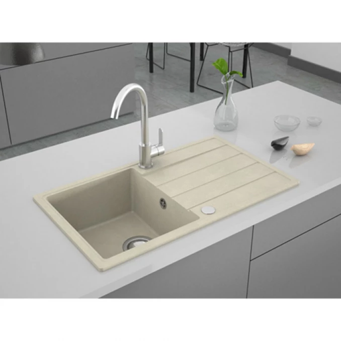 Granitna sudopera MILO METRO 76x44 Cappuccino sa sifonom