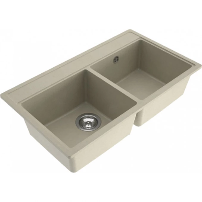 Granitna sudopera MILO METRO 76x44 Cappuccino sa sifonom dupla