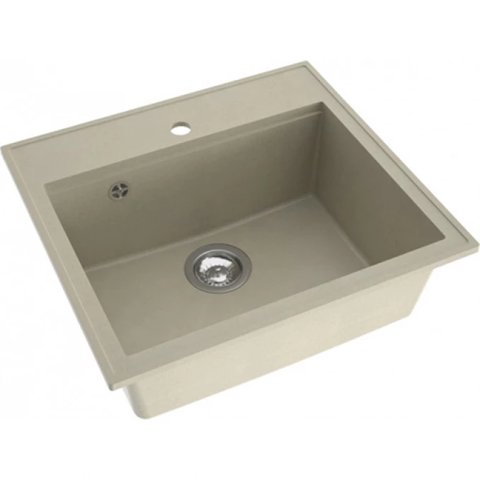 Granitna sudopera MILO RETTO 56x51 Cappuccino sa sifonom