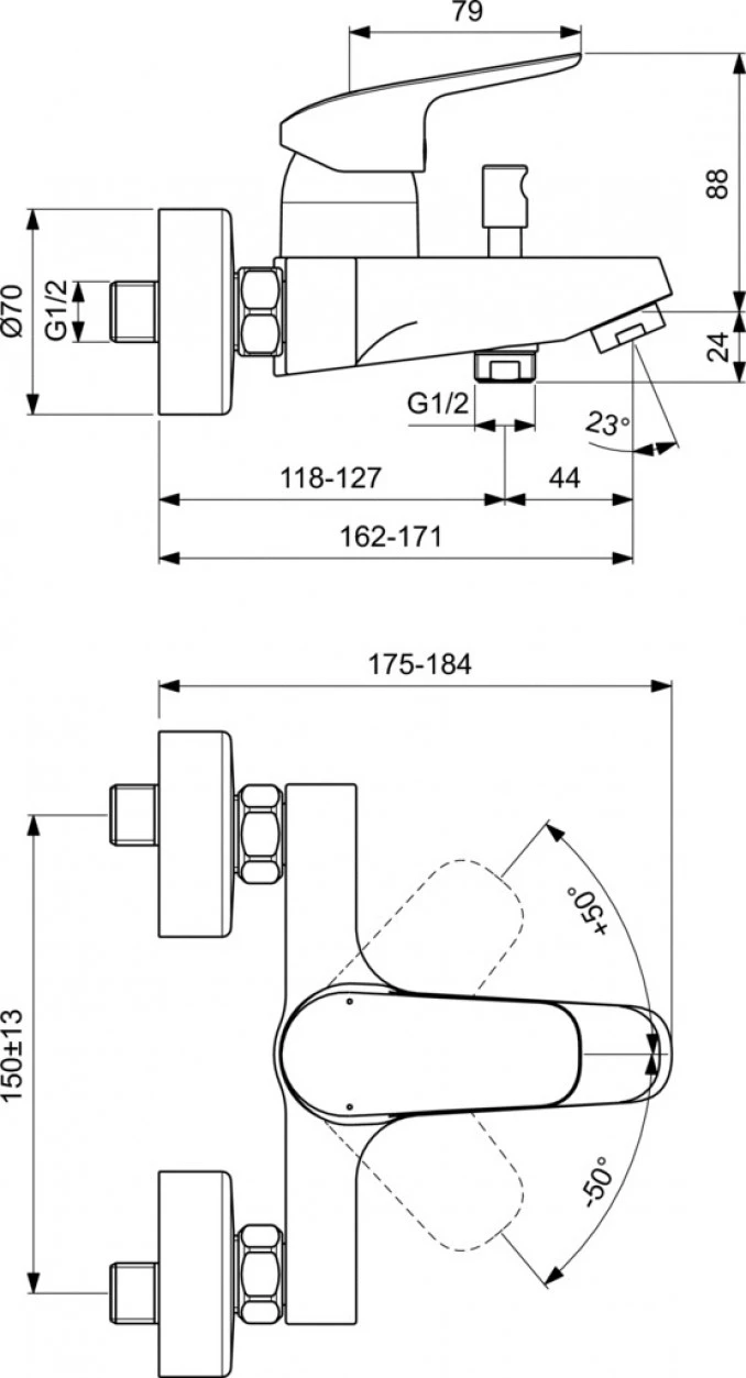 Baterija za kadu IDEAL STANDARD CERAFLEX