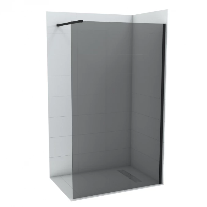 Walk-in COPEN MONTE DARK 100x200cm crni mat ram 8mm grey staklo