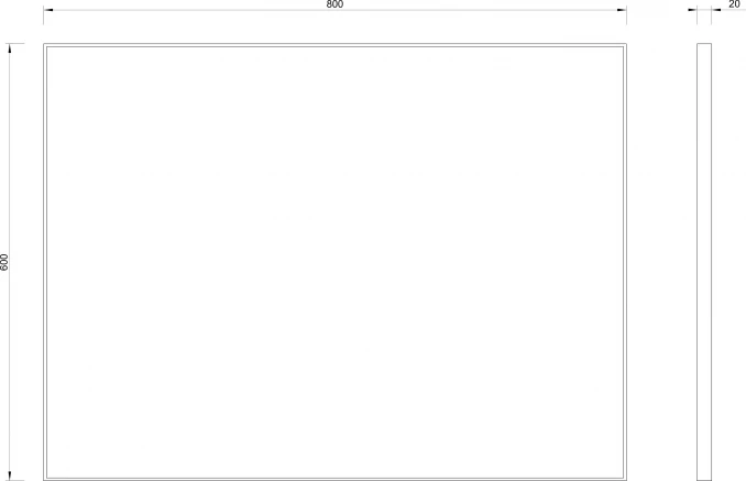 Ogledalo CONCEPT 600x800 crni ram