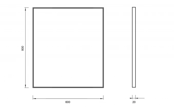 Ogledalo COPEN 600x800 LED