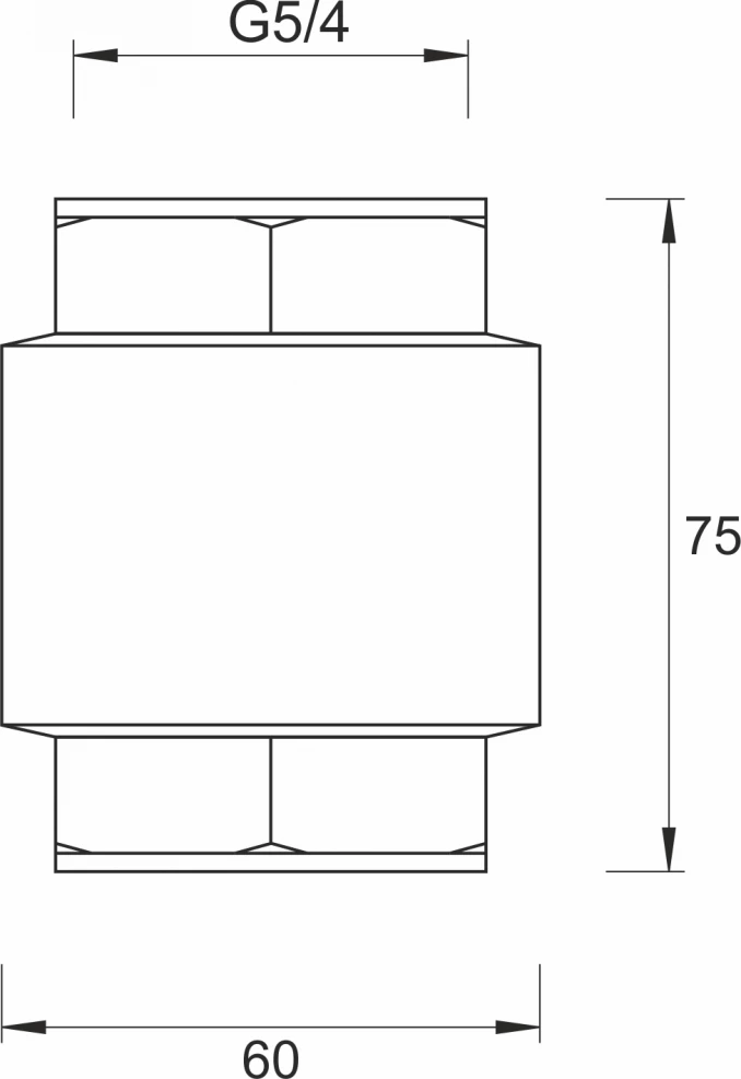 Nepovratni ventil MINOTTI  5/4 metalna klapna