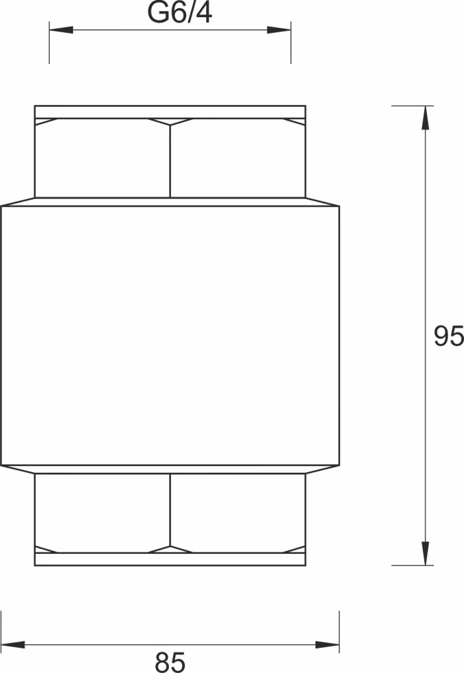 Nepovratni ventil MINOTTI  6/4 metalna klapna