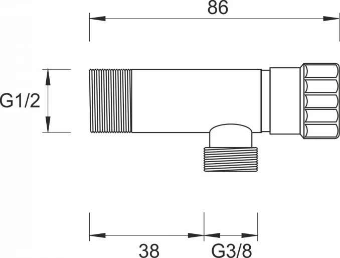 Ek ventil MINOTTI 1/2x3/8 sa virblom