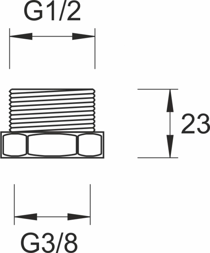 Redukcija MINOTTI 3/8Fx1/2M