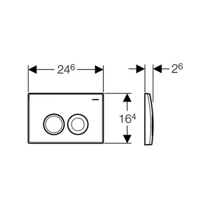 Taster Geberit DELTA 21 bijeli