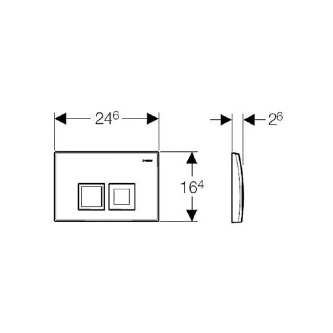 Taster Geberit DELTA 50 bijeli