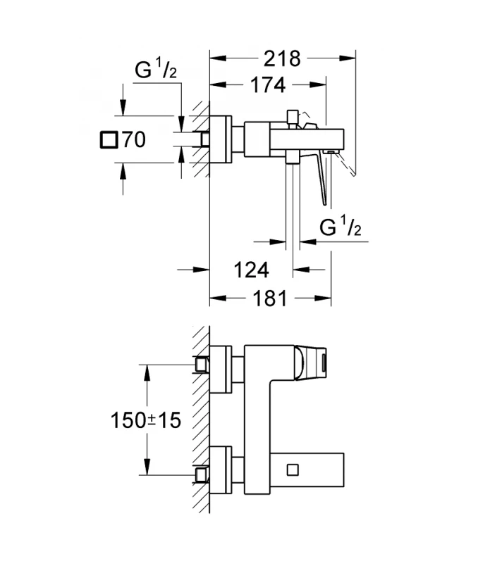 Baterija za kadu GROHE EUROCUBE