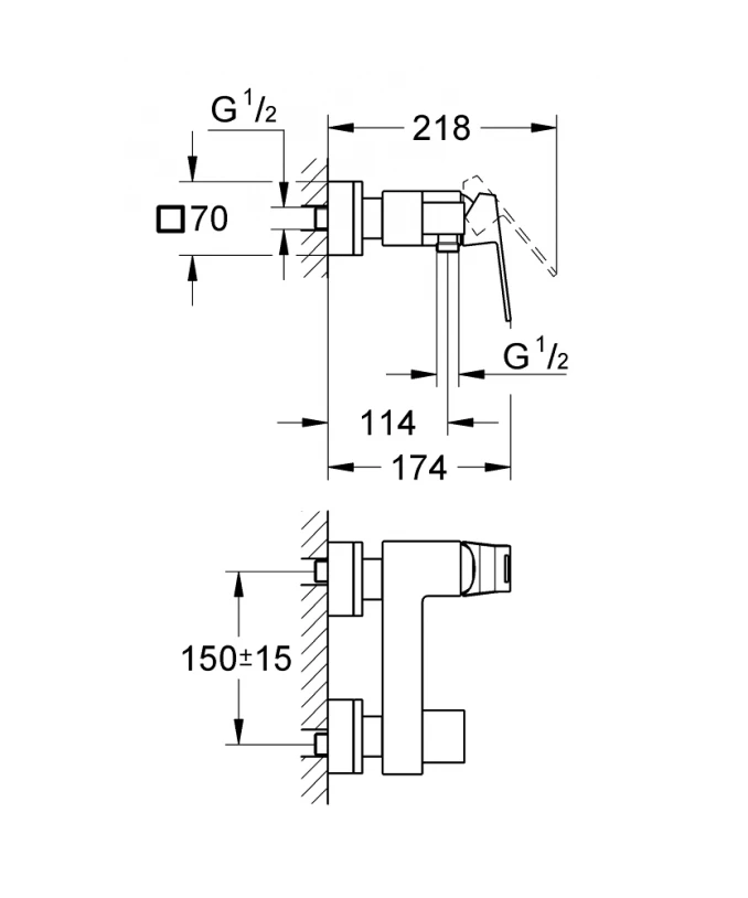 Baterija za tuš kabinu GROHE EUROCUBE