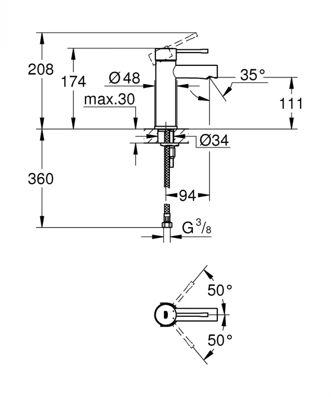 Baterija za lavabo GROHE ESSENCE