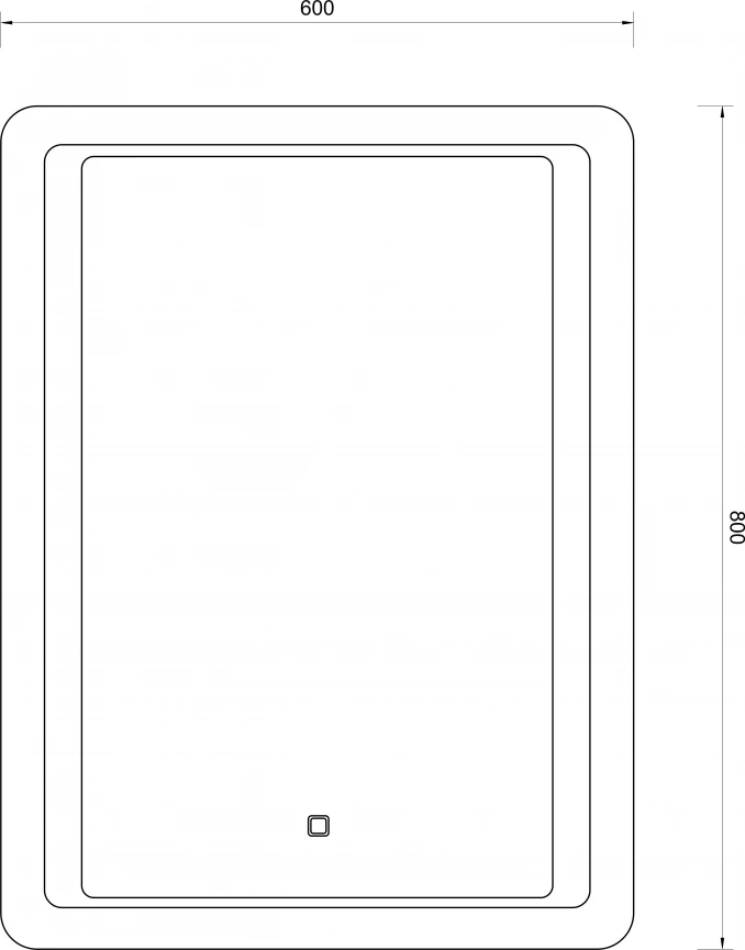 Ogledalo 60x80 sa LED osvetljenjem i TOUCH prekidacem