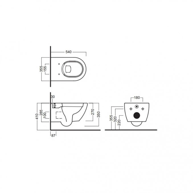 Konzolna šolja HATRIA FUSION ivory rimless