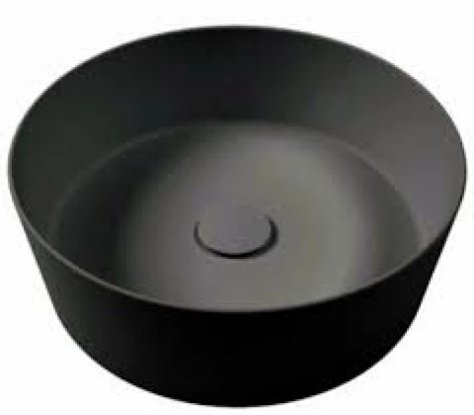 Lavabo nadgradni HATRIA HAPPYHOUR SLIM 07:00 fi440x155mm mat black