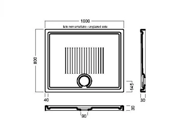 Tuš kada HATRIA LIF H3 100x80