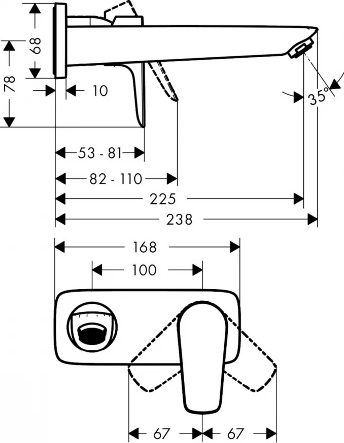 Baterija za lavabo  HANSGROHE TALIS E