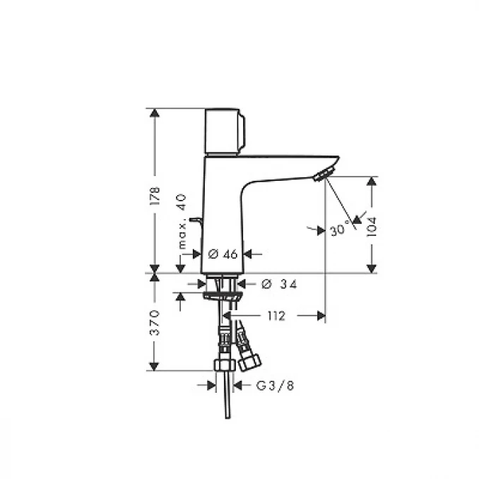 Baterija za lavabo HANSGROHE TALIS SELECT E