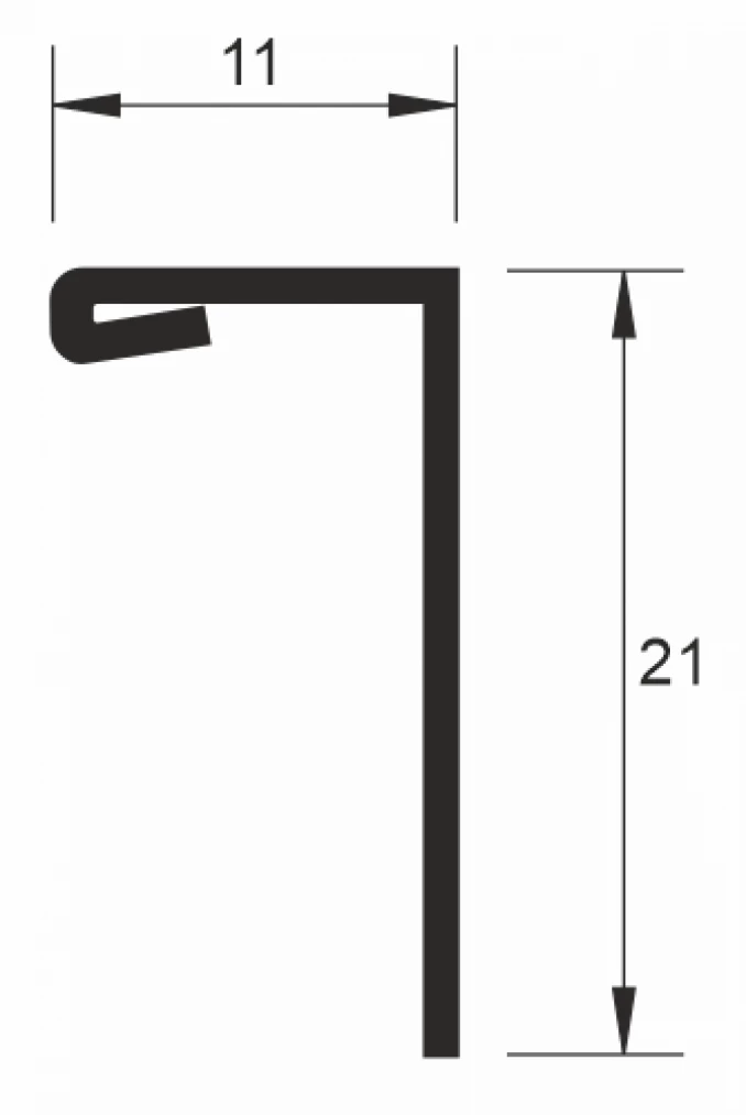 Inox-lajsna L ravna 2.7m. sjajna